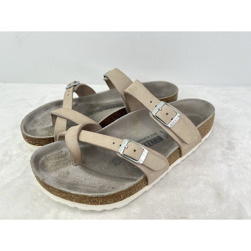 Birkenstock Mayari Lilac Nubuck Leather Sandals Womens Size 7 US / 38 Reg - Picture 4 of 10